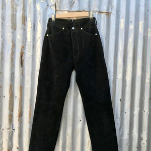 Wrangler high waisted black suede Pants